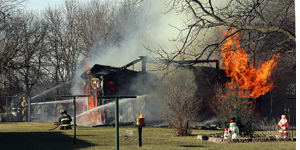 Fire claims shed in Lime Creek
