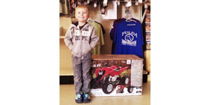 Brayden Landren wins Honda ATV from Ramerth Hardware
