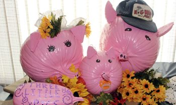 Three little pigs declared the winner at Maple Lawn Pumpkin Decorating Contest