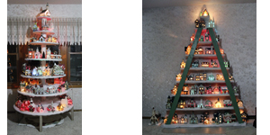 Christmas village  buildings decorate Voss home