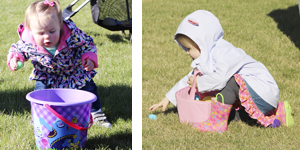 Sunny, dry morning delights egg hunters