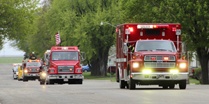 Fulda Emergency Services on parade